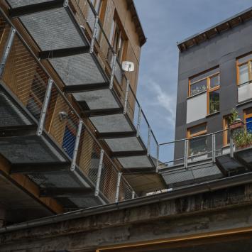 Laubengänge und die Ecke